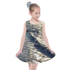 Wave Water Surface Sea Ocean Liquid Kids  Summer Dress by Vaneshop