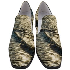 Wave Water Surface Sea Ocean Liquid Women Slip On Heel Loafers