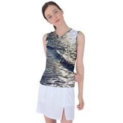 Wave Water Surface Sea Ocean Liquid Women s Sleeveless Sports Top by Vaneshop