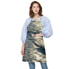 Wave Water Surface Sea Ocean Liquid Pocket Apron by Vaneshop