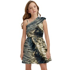 Wave Water Surface Sea Ocean Liquid Kids  One Shoulder Party Dress by Vaneshop