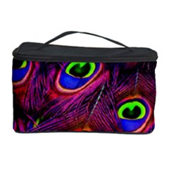 Peacock Feathers Color Plumage Cosmetic Storage Case by Celenk