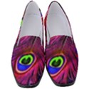 Peacock Feathers Color Plumage Women s Classic Loafer Heels View1