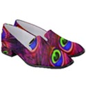 Peacock Feathers Color Plumage Women s Classic Loafer Heels View3