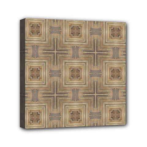 Abstract Wood Design Floor Texture Mini Canvas 6  X 6  (stretched) by Celenk