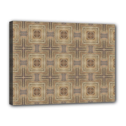 Abstract Wood Design Floor Texture Canvas 16  X 12  (stretched) by Celenk