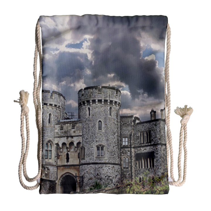 Castle Building Architecture Drawstring Bag (Large)