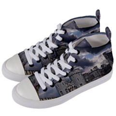 Castle Building Architecture Women s Mid-top Canvas Sneakers by Celenk