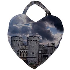 Castle Building Architecture Giant Heart Shaped Tote by Celenk