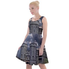 Castle Building Architecture Knee Length Skater Dress by Celenk