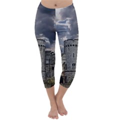 Abstract Wood Design Floor Texture Capri Winter Leggings  by Celenk