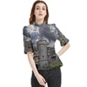 Castle Building Architecture Frill Neck Blouse View1