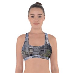 Abstract Wood Design Floor Texture Cross Back Sports Bra by Celenk