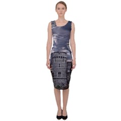 Abstract Wood Design Floor Texture Sleeveless Pencil Dress by Celenk