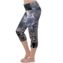 Abstract Wood Design Floor Texture Lightweight Velour Capri Yoga Leggings View2