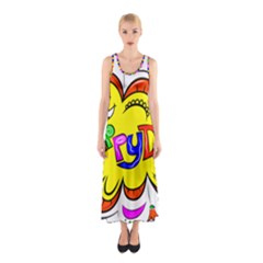 Happy Happiness Child Smile Joy Sleeveless Maxi Dress by Celenk