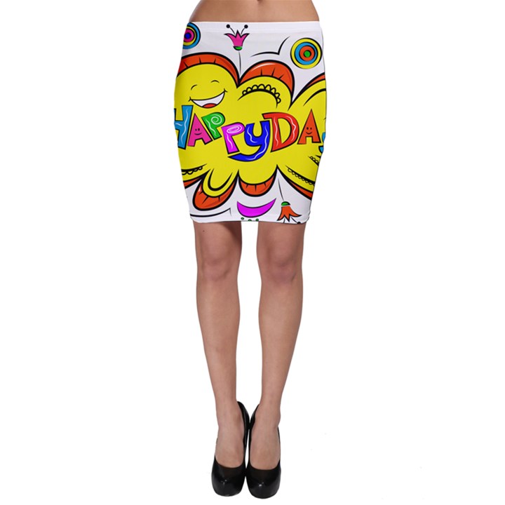 Happy Happiness Child Smile Joy Bodycon Skirt