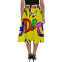 Abstract Wood Design Floor Texture Perfect Length Midi Skirt View2