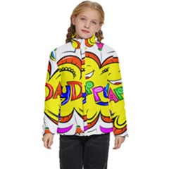 Happy Happiness Child Smile Joy Kids  Puffer Bubble Jacket Coat