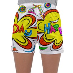 Happy Happiness Child Smile Joy Sleepwear Shorts