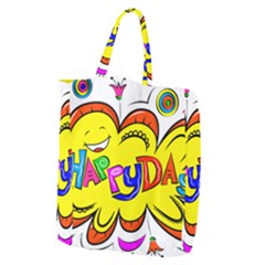 Happy Happiness Child Smile Joy Giant Grocery Tote