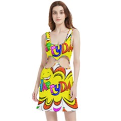 Happy Happiness Child Smile Joy Velour Cutout Dress