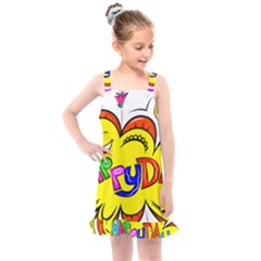 Abstract Wood Design Floor Texture Kids  Overall Dress