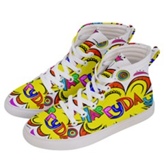 Happy Happiness Child Smile Joy Men s Hi-top Skate Sneakers