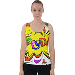 Happy Happiness Child Smile Joy Velvet Tank Top