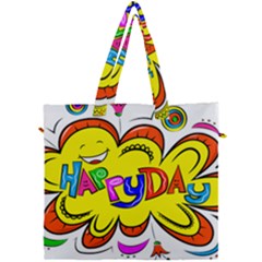 Happy Happiness Child Smile Joy Canvas Travel Bag