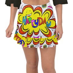 Happy Happiness Child Smile Joy Fishtail Mini Chiffon Skirt