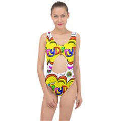 Happy Happiness Child Smile Joy Center Cut Out Swimsuit