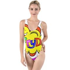 Happy Happiness Child Smile Joy High Leg Strappy Swimsuit