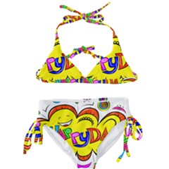 Happy Happiness Child Smile Joy Kids  Classic Bikini Set