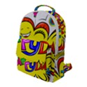 Happy Happiness Child Smile Joy Flap Pocket Backpack (Large) View1