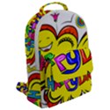 Happy Happiness Child Smile Joy Flap Pocket Backpack (Large) View2