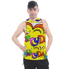 Abstract Wood Design Floor Texture Men s Sleeveless Hoodie