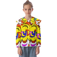 Abstract Wood Design Floor Texture Kids  Peter Pan Collar Blouse