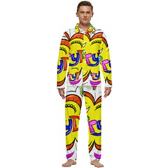 Abstract Wood Design Floor Texture Men s Long Sleeve Velvet Pocket Pajamas Set