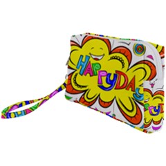 Happy Happiness Child Smile Joy Wristlet Pouch Bag (small)