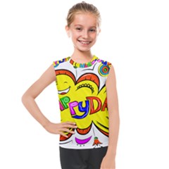 Happy Happiness Child Smile Joy Kids  Mesh Tank Top