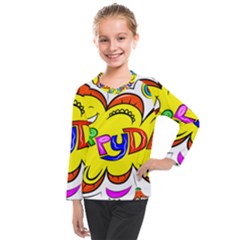 Happy Happiness Child Smile Joy Kids  Long Mesh Tee