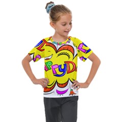 Happy Happiness Child Smile Joy Kids  Mesh Piece Tee