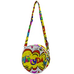 Happy Happiness Child Smile Joy Crossbody Circle Bag