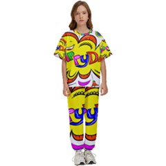 Abstract Wood Design Floor Texture Kids  Tee And Pants Sports Set