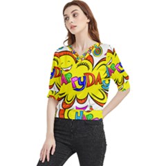 Happy Happiness Child Smile Joy Quarter Sleeve Blouse