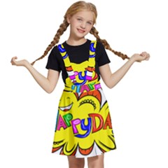 Abstract Wood Design Floor Texture Kids  Apron Dress