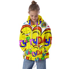 Happy Happiness Child Smile Joy Kids  Oversized Hoodie by Celenk