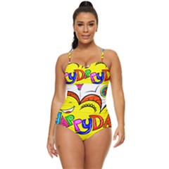 Happy Happiness Child Smile Joy Retro Full Coverage Swimsuit