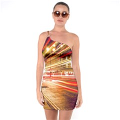 Telephone Box London Night One Shoulder Ring Trim Bodycon Dress by Uceng